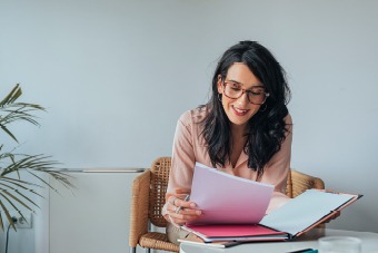 Women looking at papers