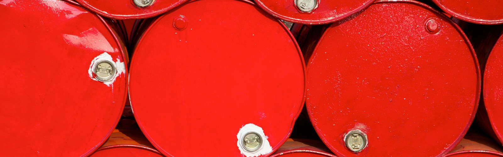 Red oil barrels 