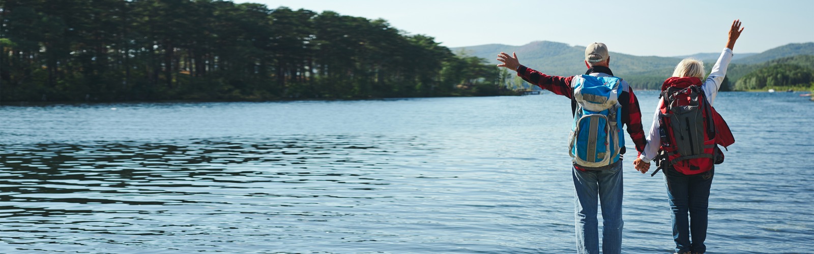 Couple holding hands
