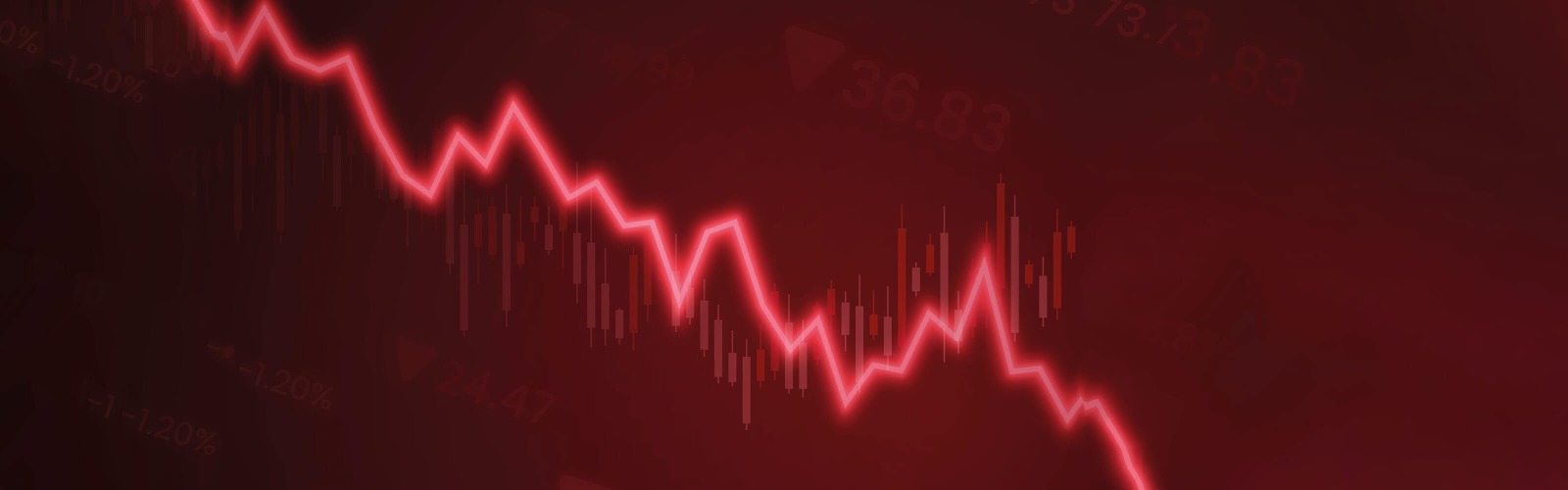 line graph red toned