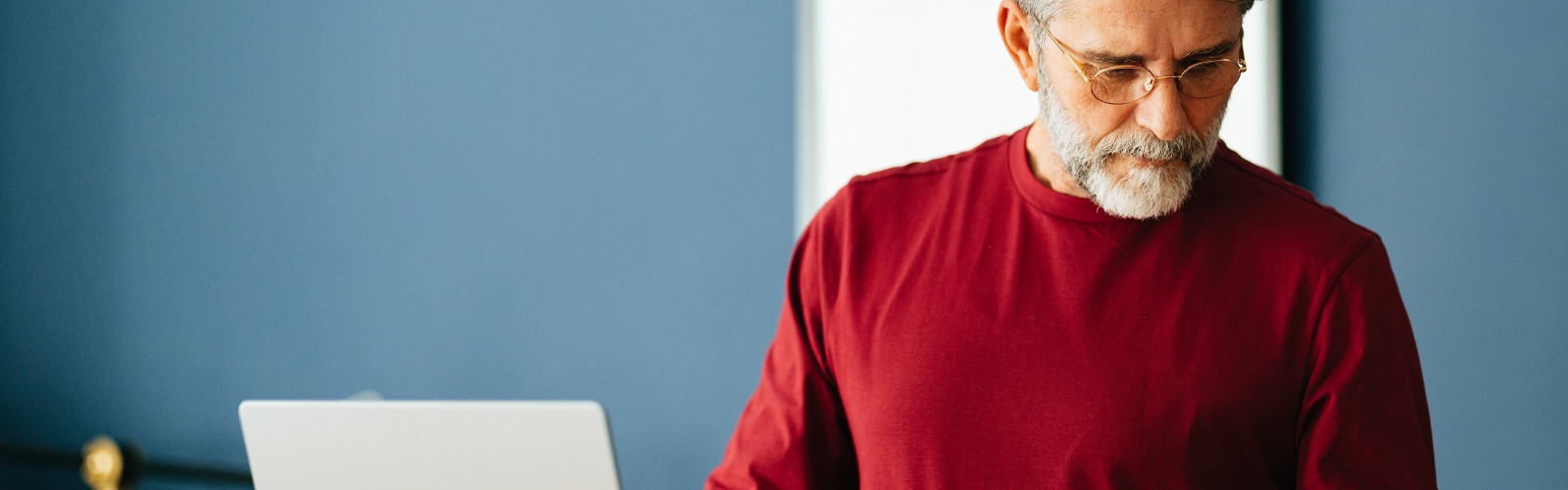 Man looking at laptop