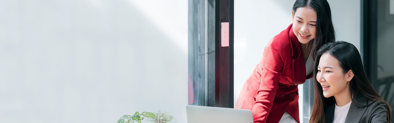 Women looking at laptop 