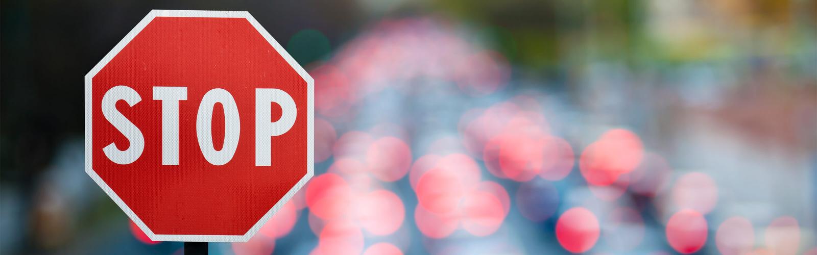 Stop sign banner