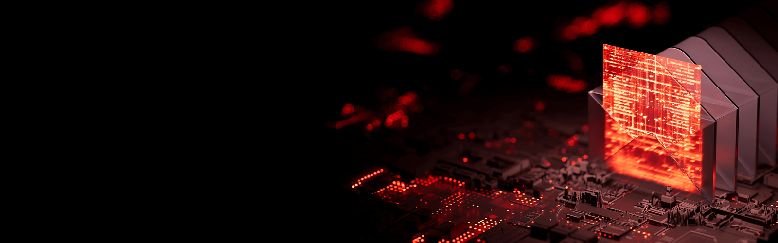 Red and black microchip