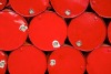 Red oil barrels 