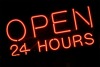 Open all hours sign