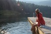 Woman on lake