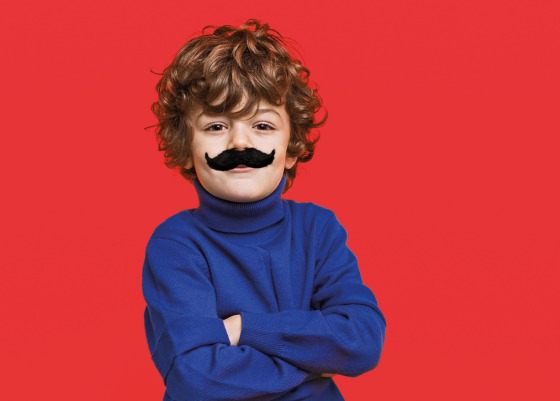 Young boy moustache